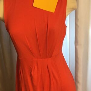 NWT sleeveless dress in hot orange in x-small